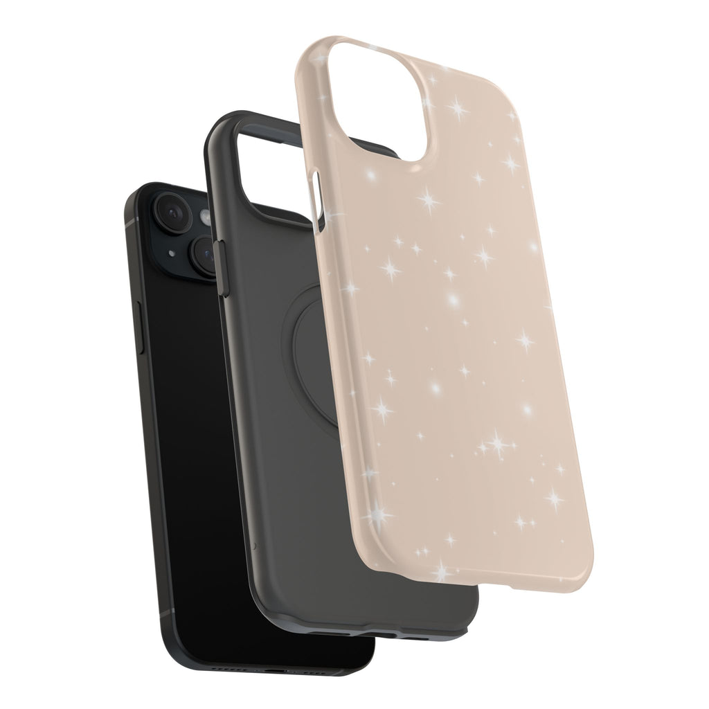 Sparkling Beige Impact-Resistant MagSafe Phone Case
