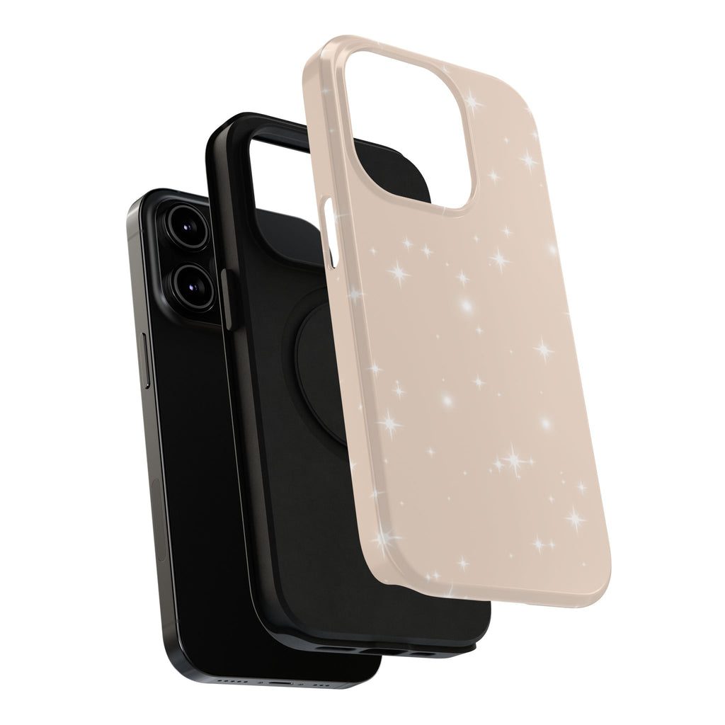 Sparkling Beige Impact-Resistant MagSafe Phone Case