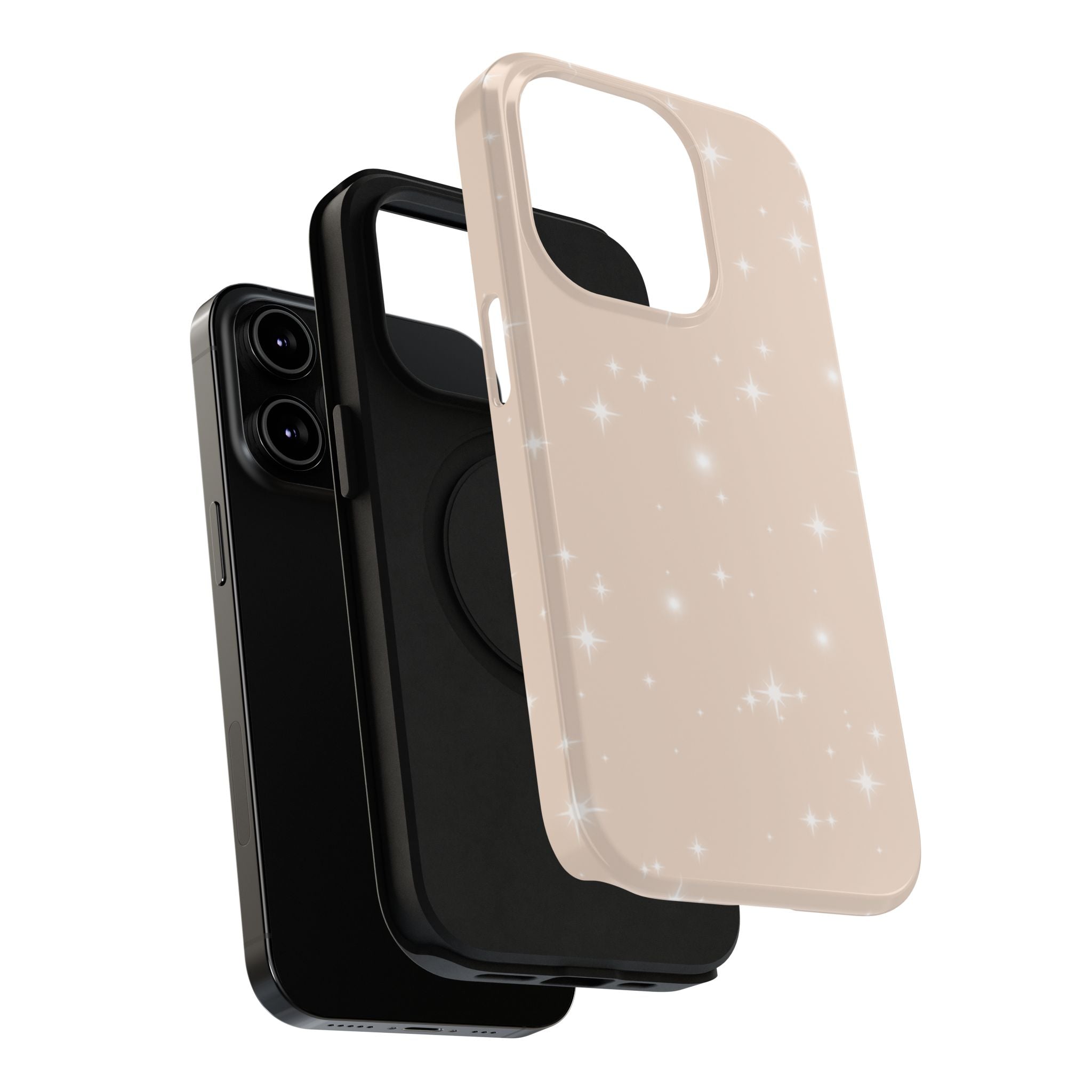 Sparkling Beige Impact-Resistant MagSafe Phone Case