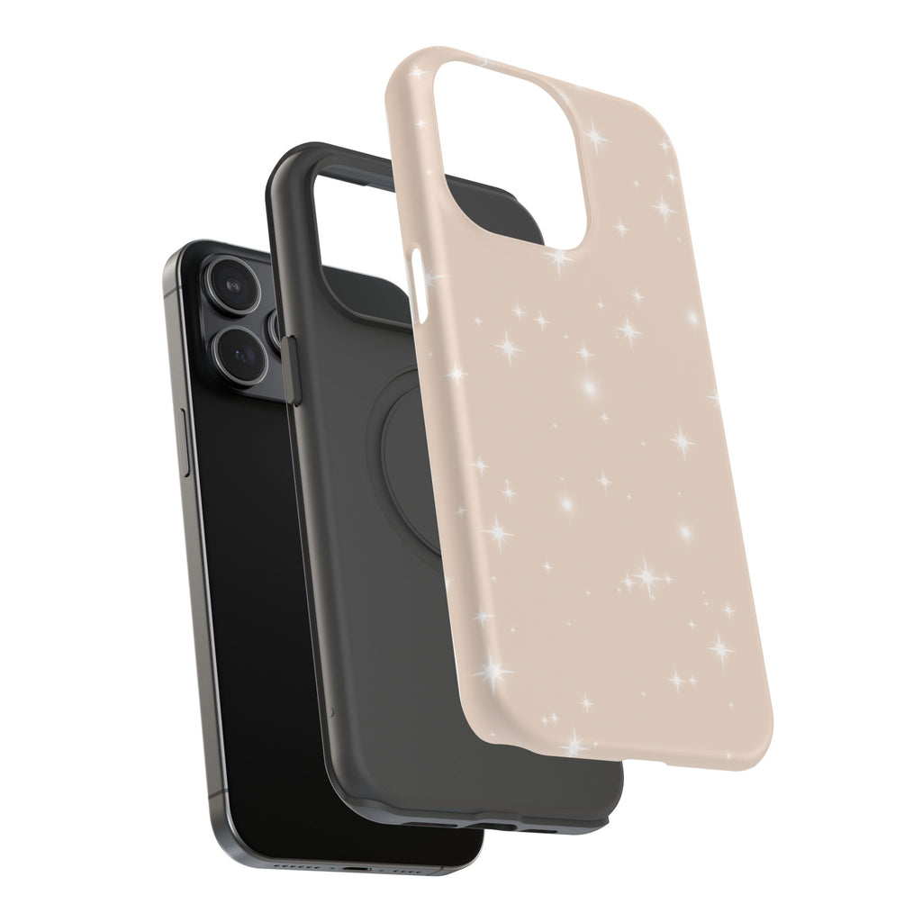 Sparkling Beige Impact-Resistant MagSafe Phone Case