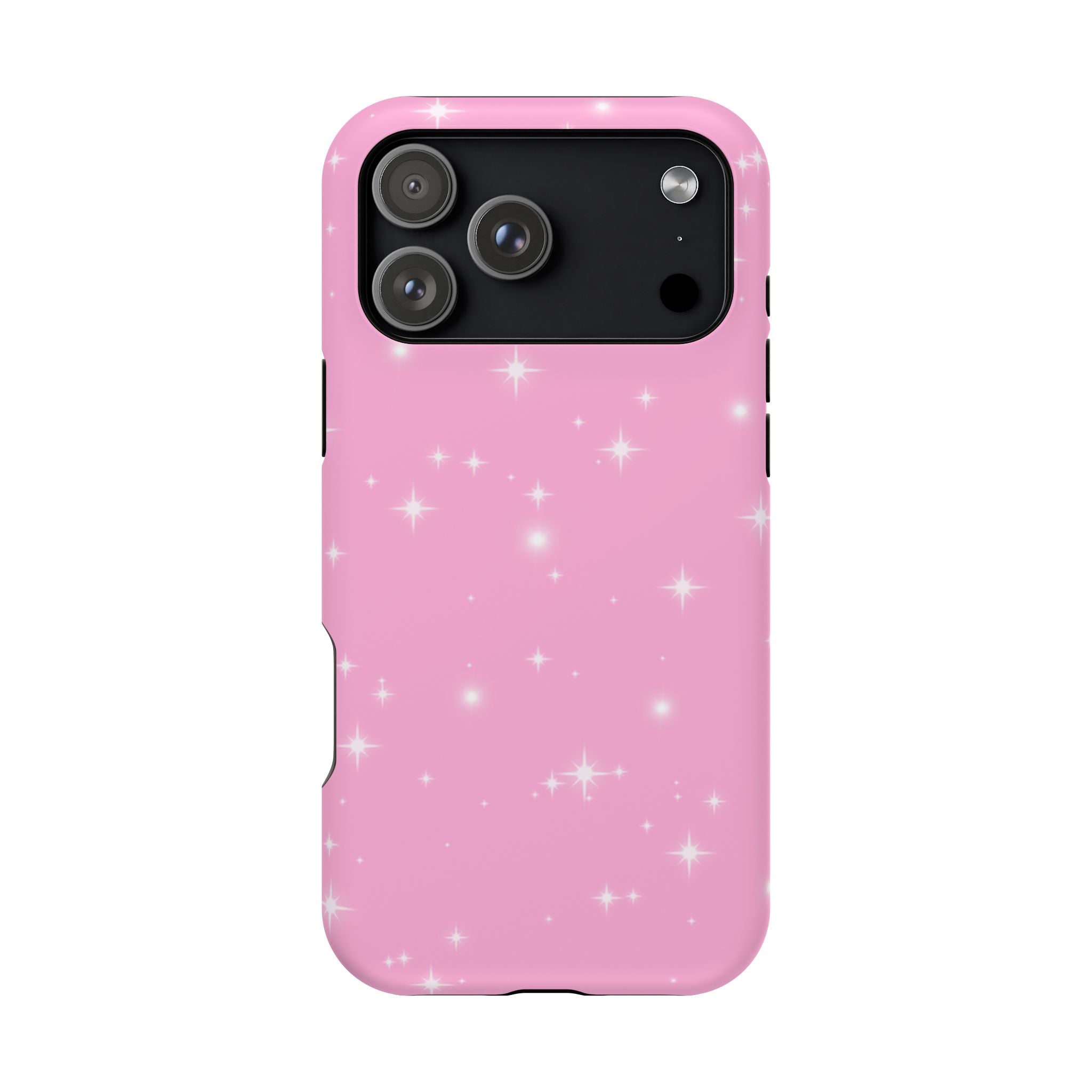 Sparkling Pink Impact-Resistant MagSafe Phone Case