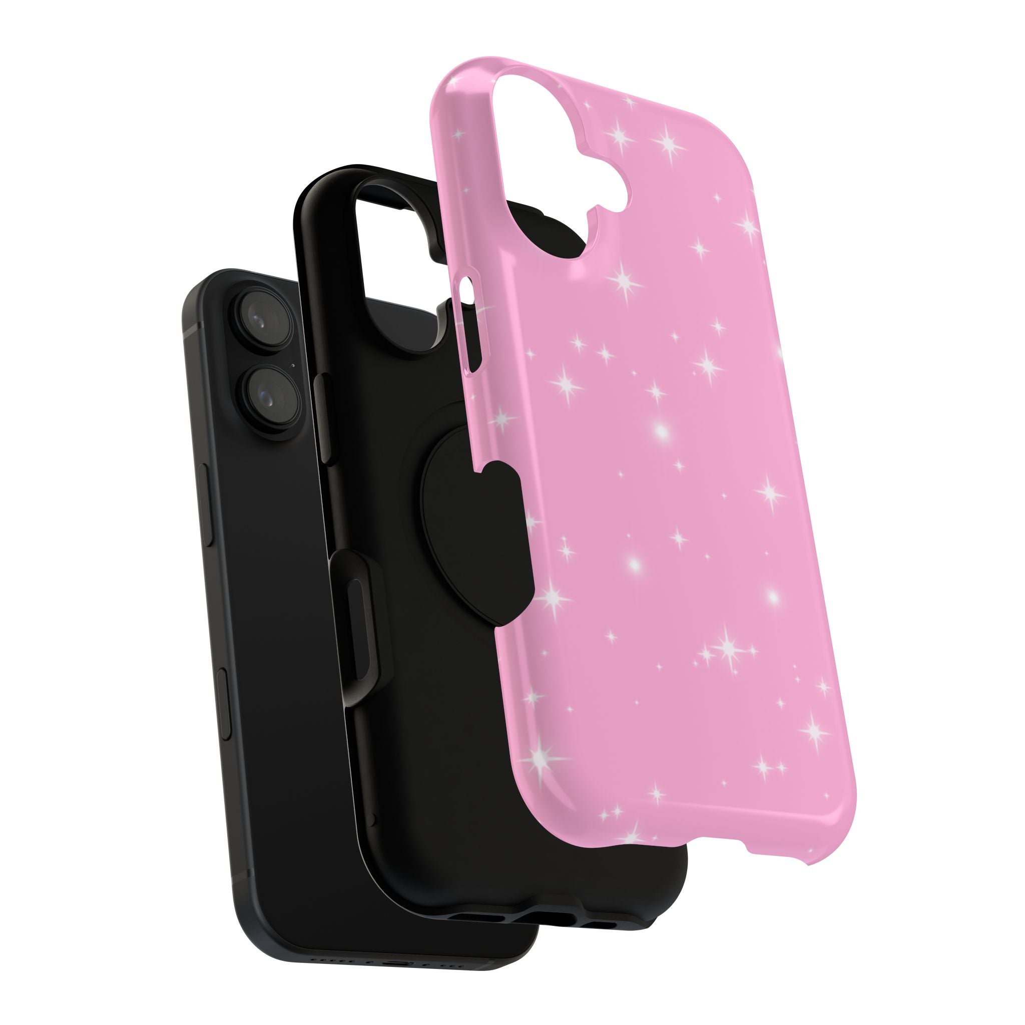 Sparkling Pink Impact-Resistant MagSafe Phone Case