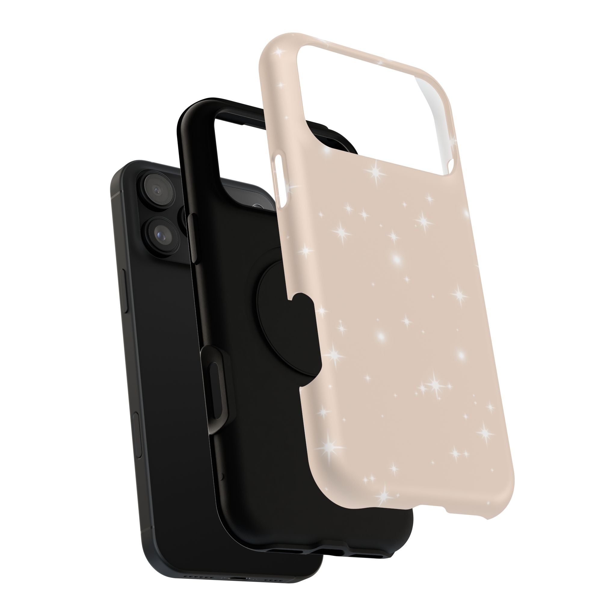 Sparkling Beige Impact-Resistant MagSafe Phone Case