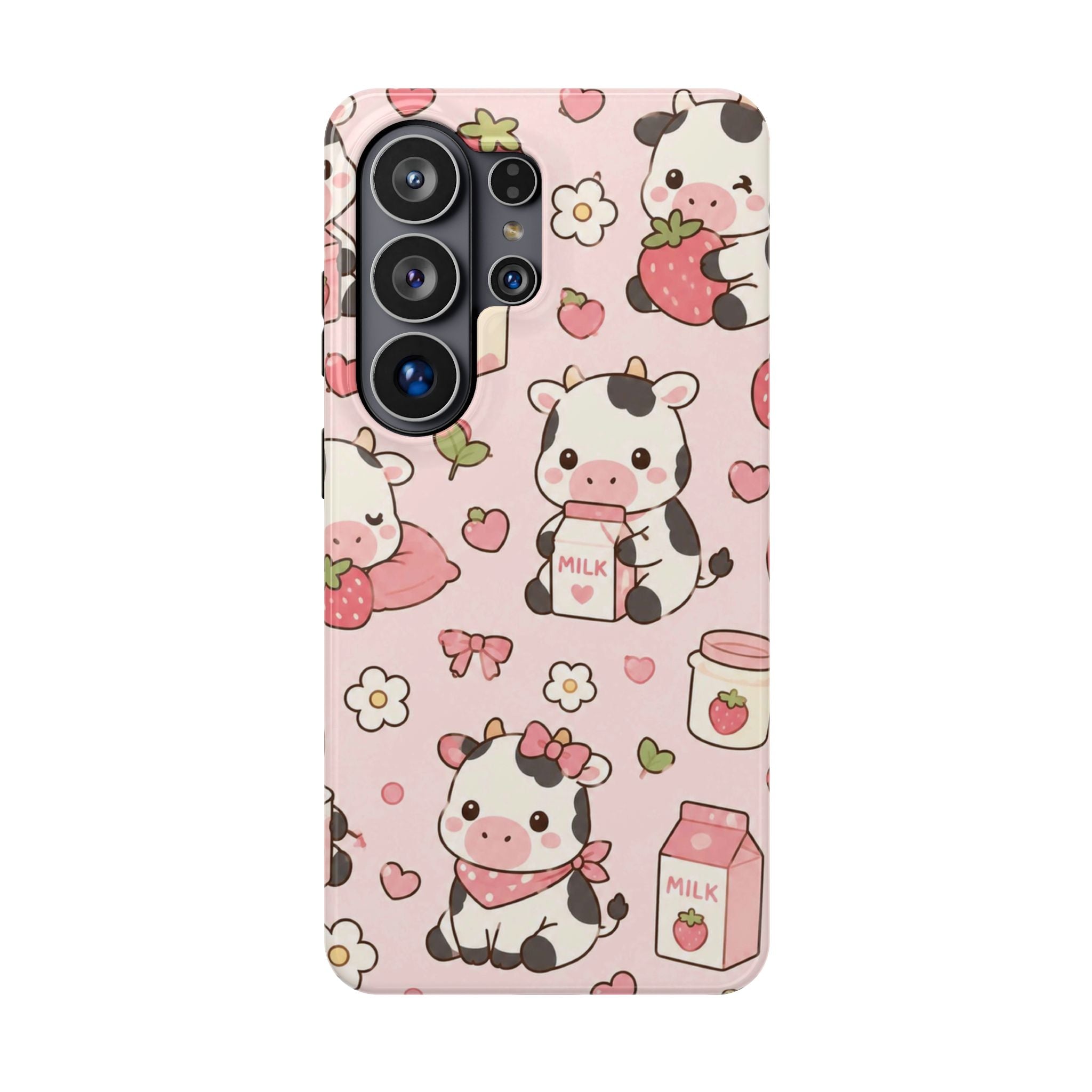 Strawberry Moo Impact-Resistant MagSafe Phone Case