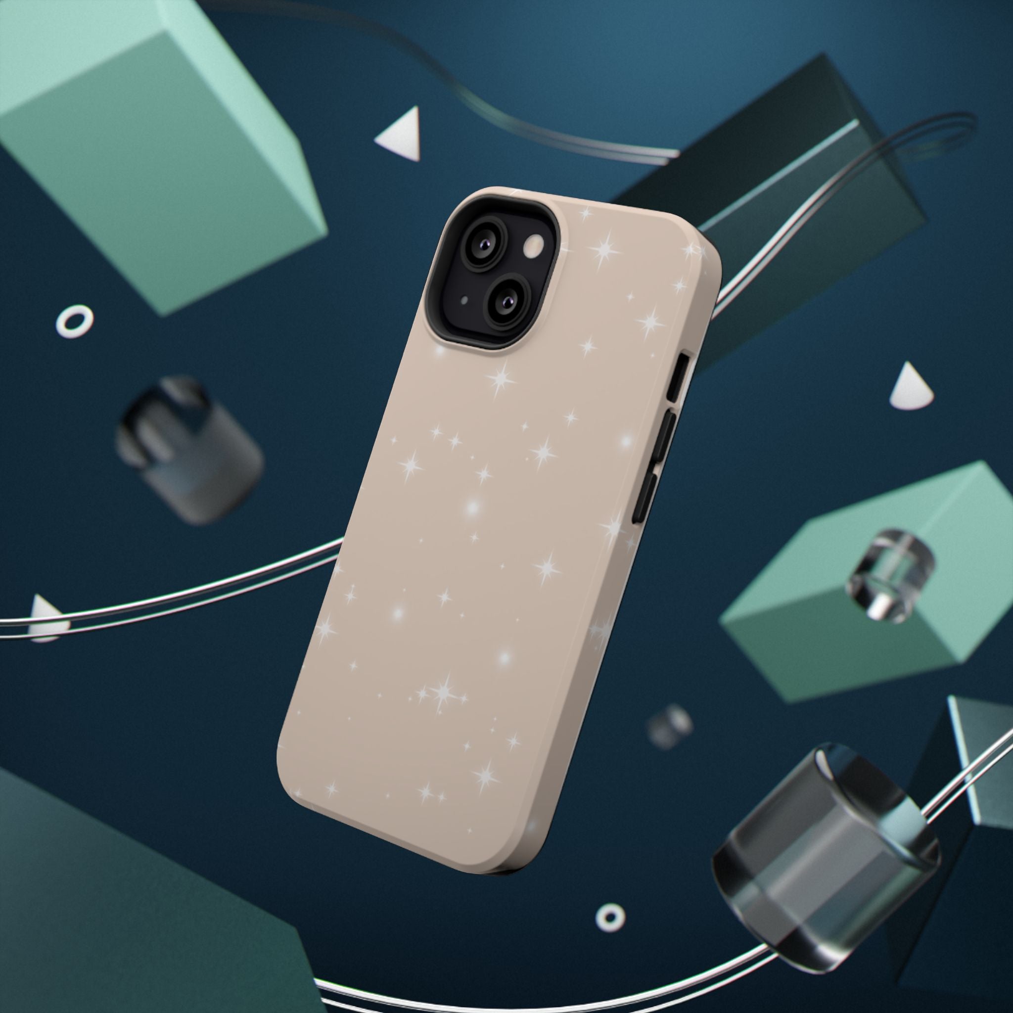 Sparkling Beige Impact-Resistant MagSafe Phone Case