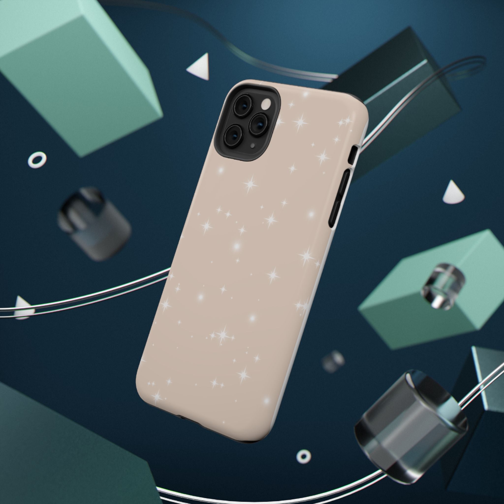 Sparkling Beige Impact-Resistant MagSafe Phone Case