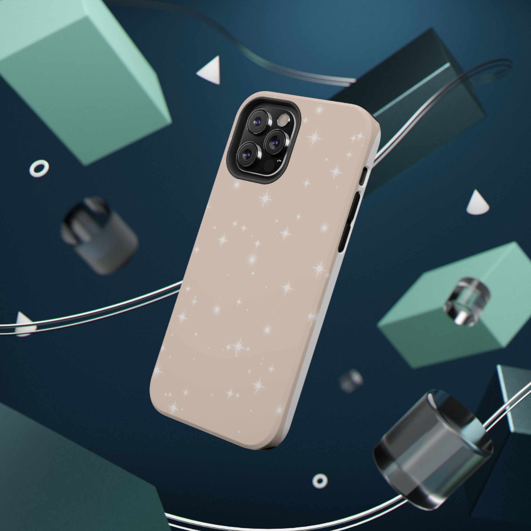 Sparkling Beige Impact-Resistant MagSafe Phone Case